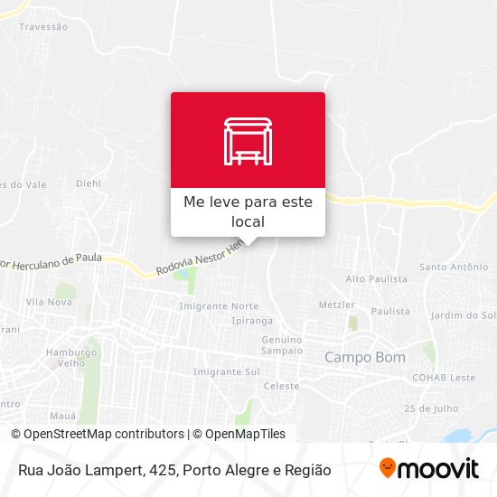 Rua João Lampert, 425 mapa