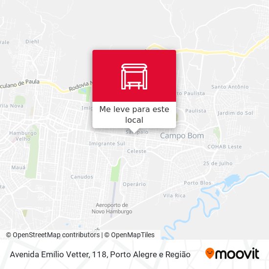 Avenida Emílio Vetter, 118 mapa