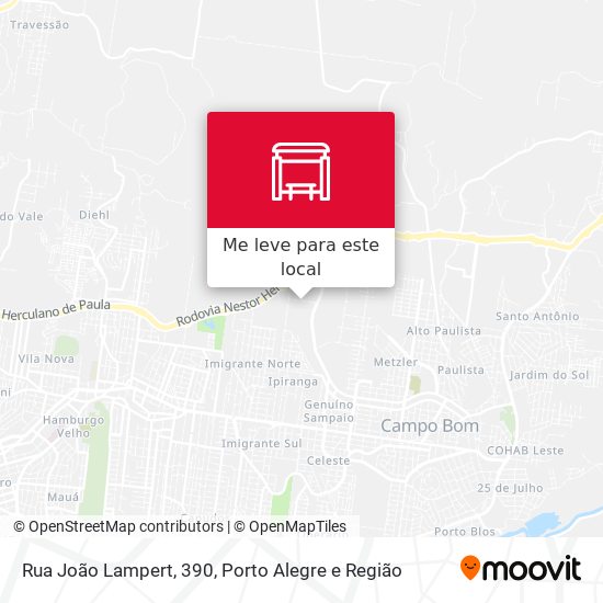 Rua João Lampert, 390 mapa