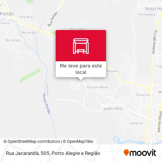 Rua Jacarandá, 505 mapa