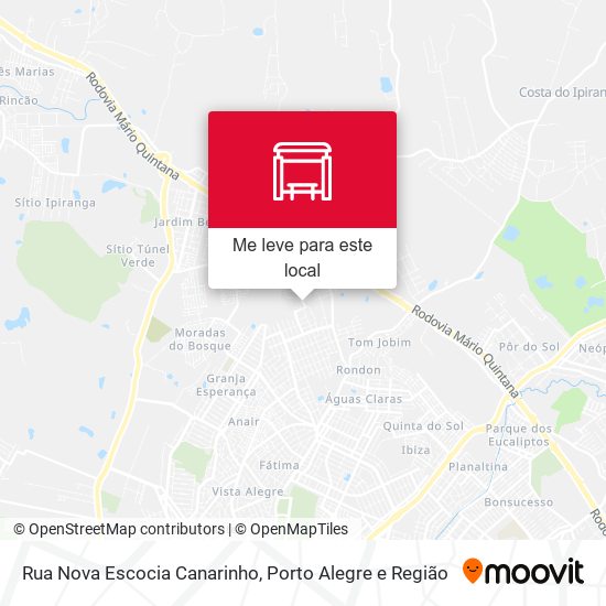 Rua Nova Escocia Canarinho mapa