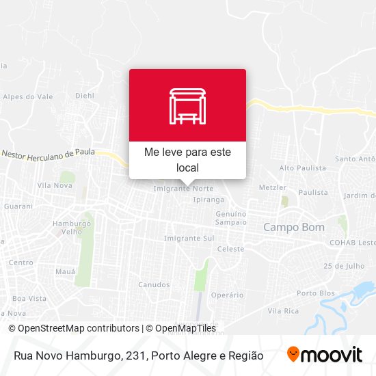 Rua Novo Hamburgo, 231 mapa