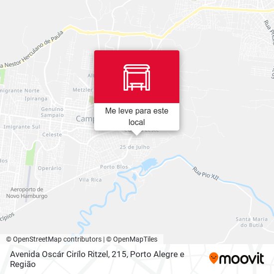 Avenida Oscár Cirílo Ritzel, 215 mapa