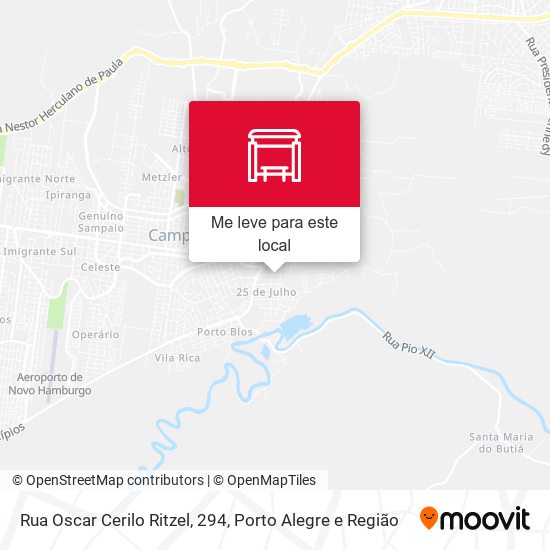 Rua Oscar Cerilo Ritzel, 294 mapa