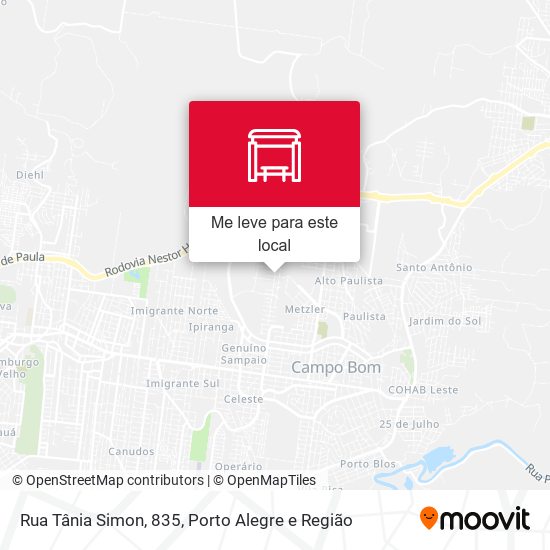Rua Tânia Simon, 835 mapa