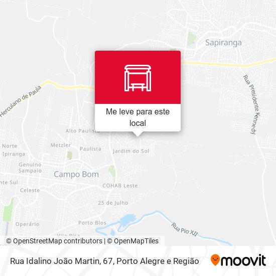 Rua Idalino João Martin, 67 mapa