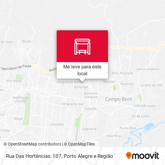 Rua Das Hortências, 107 mapa