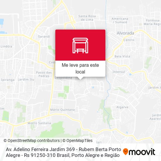 Av. Adelino Ferreira Jardim 369 - Rubem Berta Porto Alegre - Rs 91250-310 Brasil mapa