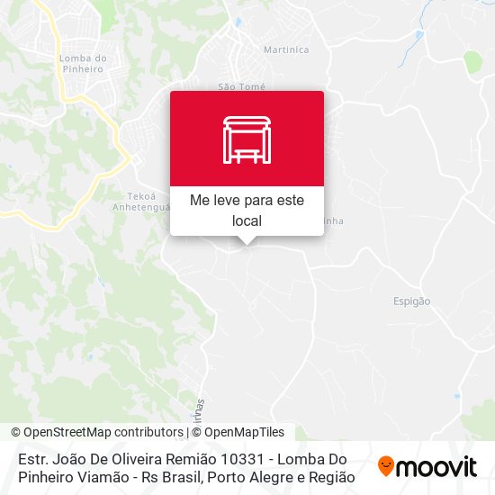 Estr. João De Oliveira Remião 10331 - Lomba Do Pinheiro Viamão - Rs Brasil mapa