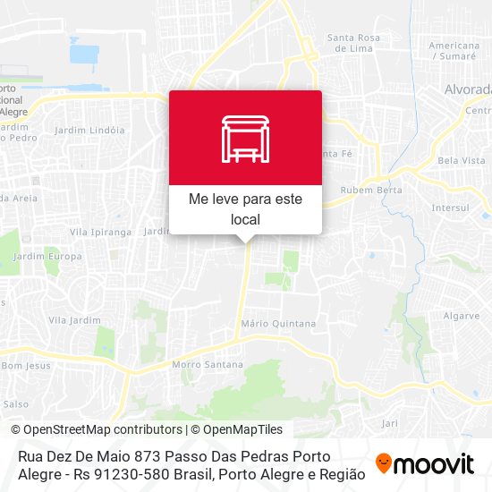 Rua Dez De Maio 873 Passo Das Pedras Porto Alegre - Rs 91230-580 Brasil mapa