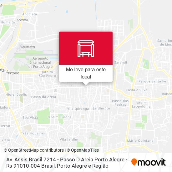 Av. Assis Brasil 7214 - Passo D Areia Porto Alegre - Rs 91010-004 Brasil mapa