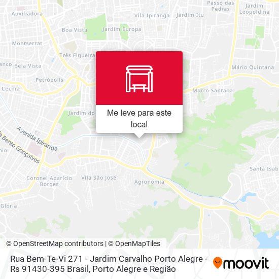 Rua Bem-Te-Vi 271 - Jardim Carvalho Porto Alegre - Rs 91430-395 Brasil mapa