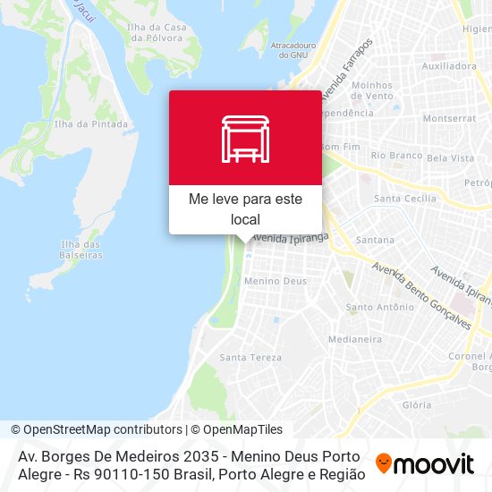 Av. Borges De Medeiros 2035 - Menino Deus Porto Alegre - Rs 90110-150 Brasil mapa