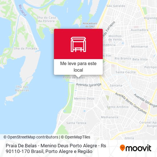 Praia De Belas - Menino Deus Porto Alegre - Rs 90110-170 Brasil mapa