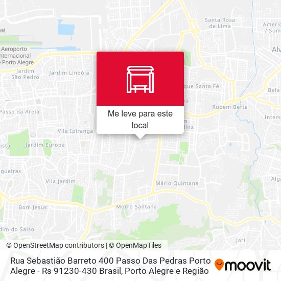 Rua Sebastião Barreto 400 Passo Das Pedras Porto Alegre - Rs 91230-430 Brasil mapa