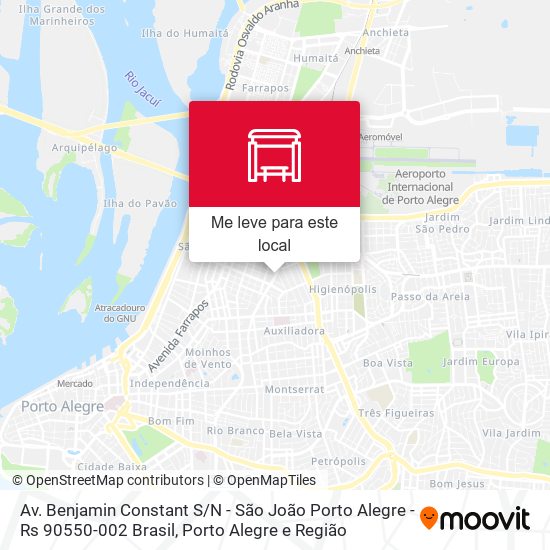 Av. Benjamin Constant S / N - São João Porto Alegre - Rs 90550-002 Brasil mapa