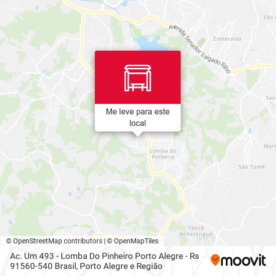 Ac. Um 493 - Lomba Do Pinheiro Porto Alegre - Rs 91560-540 Brasil mapa