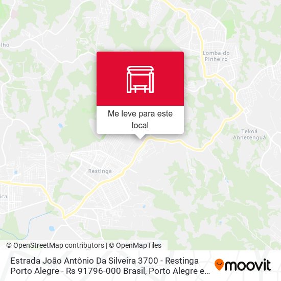 Estrada João Antônio Da Silveira 3700 - Restinga Porto Alegre - Rs 91796-000 Brasil mapa