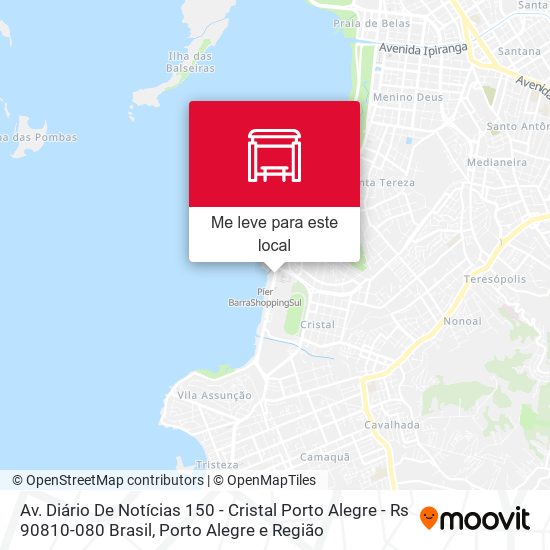 Av. Diário De Notícias 150 - Cristal Porto Alegre - Rs 90810-080 Brasil mapa