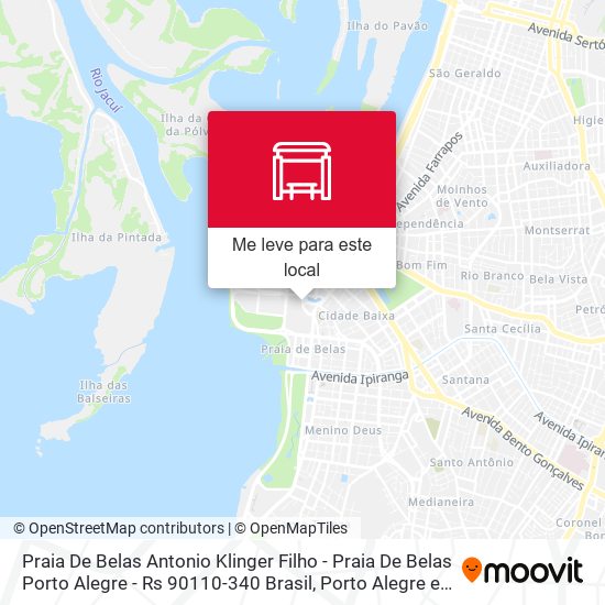 Praia De Belas Antonio Klinger Filho - Praia De Belas Porto Alegre - Rs 90110-340 Brasil mapa