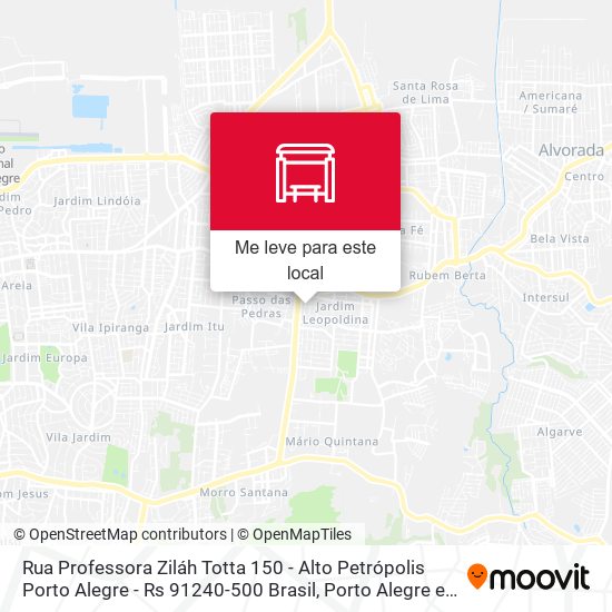 Rua Professora Ziláh Totta 150 - Alto Petrópolis Porto Alegre - Rs 91240-500 Brasil mapa