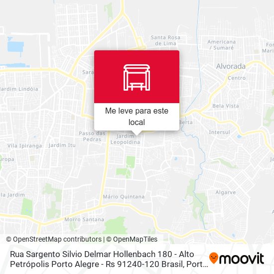 Rua Sargento Silvio Delmar Hollenbach 180 - Alto Petrópolis Porto Alegre - Rs 91240-120 Brasil mapa