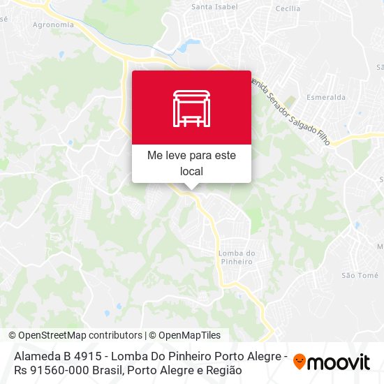 Alameda B 4915 - Lomba Do Pinheiro Porto Alegre - Rs 91560-000 Brasil mapa