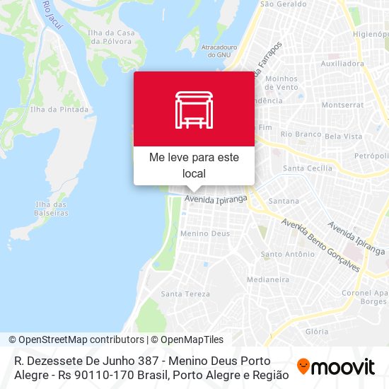 R. Dezessete De Junho 387 - Menino Deus Porto Alegre - Rs 90110-170 Brasil mapa