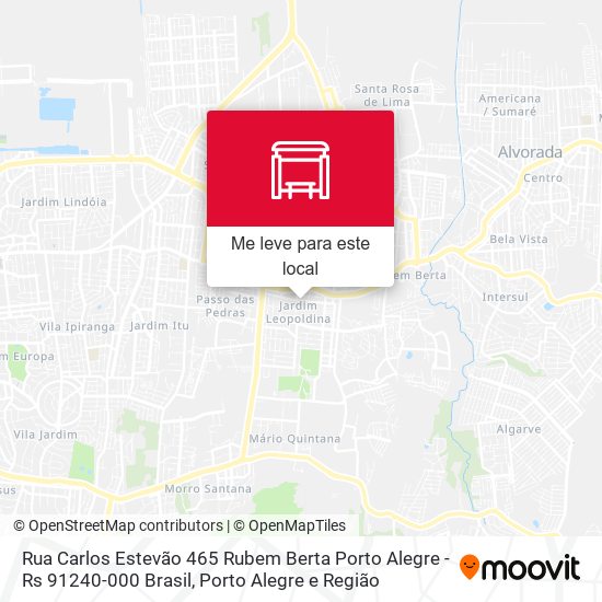 Rua Carlos Estevão 465 Rubem Berta Porto Alegre - Rs 91240-000 Brasil mapa