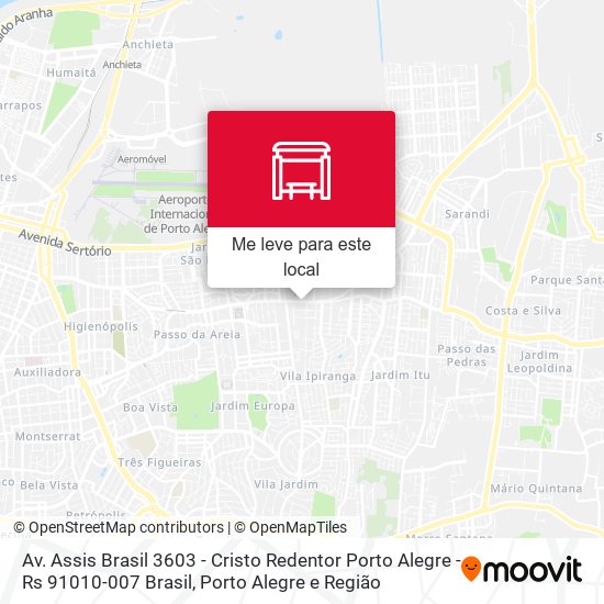 Av. Assis Brasil 3603 - Cristo Redentor Porto Alegre - Rs 91010-007 Brasil mapa