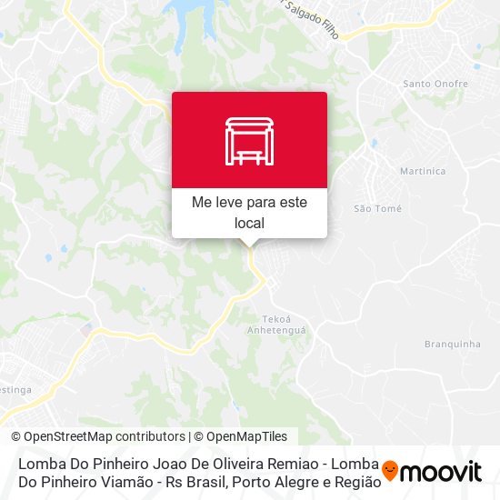 Lomba Do Pinheiro Joao De Oliveira Remiao - Lomba Do Pinheiro Viamão - Rs Brasil mapa