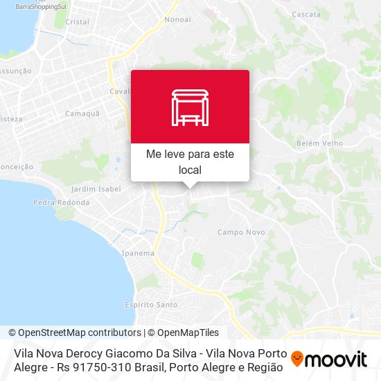 Vila Nova Derocy Giacomo Da Silva - Vila Nova Porto Alegre - Rs 91750-310 Brasil mapa