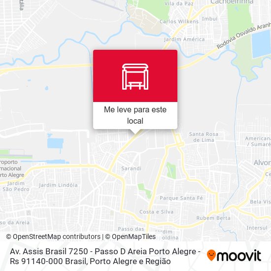 Av. Assis Brasil 7250 - Passo D Areia Porto Alegre - Rs 91140-000 Brasil mapa