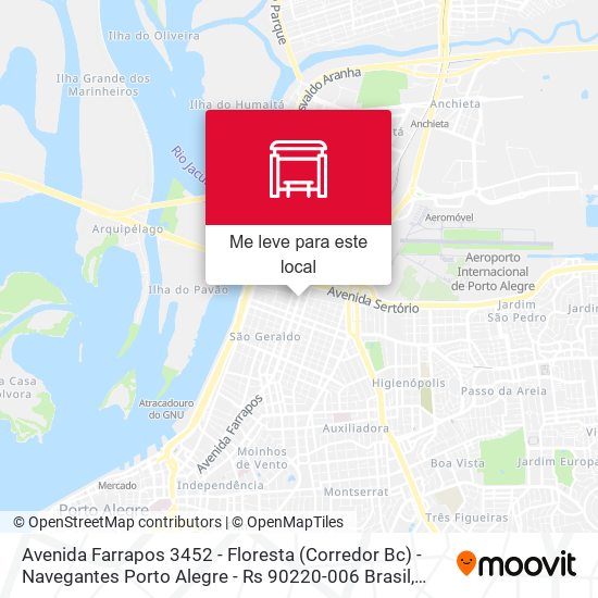 Avenida Farrapos 3452 - Floresta (Corredor Bc) - Navegantes Porto Alegre - Rs 90220-006 Brasil mapa