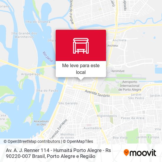 Av. A. J. Renner 114 - Humaitá Porto Alegre - Rs 90220-007 Brasil mapa