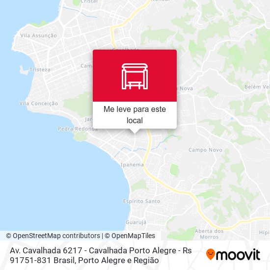 Av. Cavalhada 6217 - Cavalhada Porto Alegre - Rs 91751-831 Brasil mapa