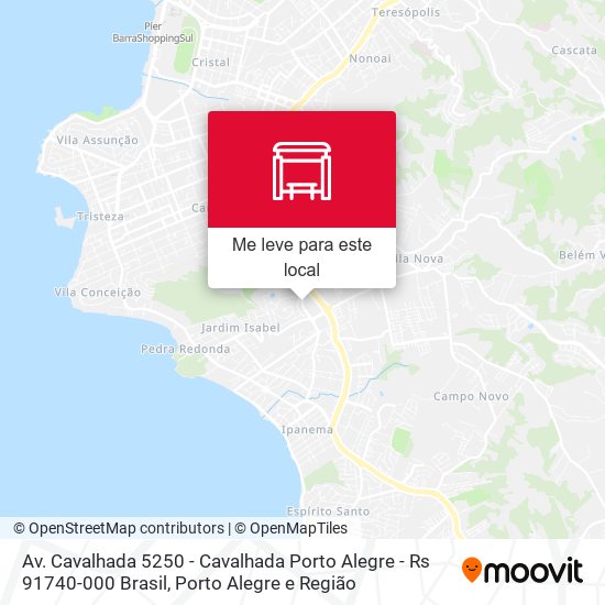 Av. Cavalhada 5250 - Cavalhada Porto Alegre - Rs 91740-000 Brasil mapa