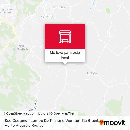 Sao Caetano - Lomba Do Pinheiro Viamão - Rs Brasil mapa