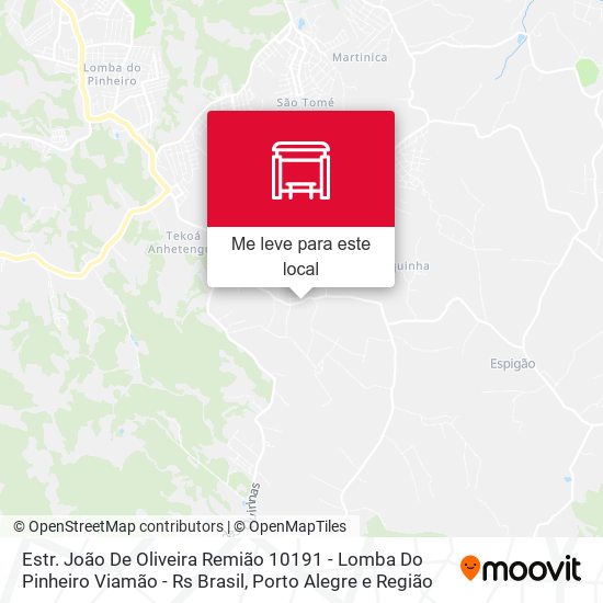 Estr. João De Oliveira Remião 10191 - Lomba Do Pinheiro Viamão - Rs Brasil mapa