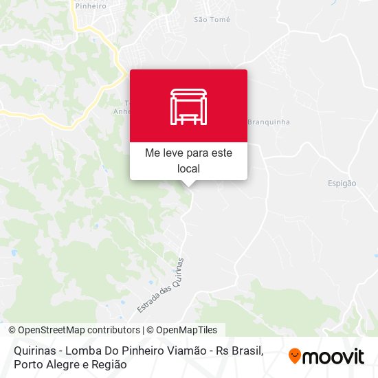 Quirinas - Lomba Do Pinheiro Viamão - Rs Brasil mapa