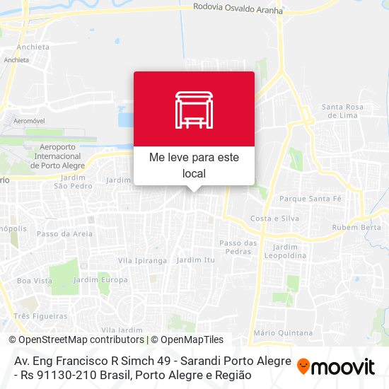 Av. Eng Francisco R Simch 49 - Sarandi Porto Alegre - Rs 91130-210 Brasil mapa
