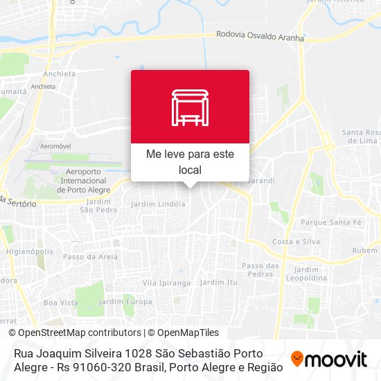 Rua Joaquim Silveira 1028 São Sebastião Porto Alegre - Rs 91060-320 Brasil mapa