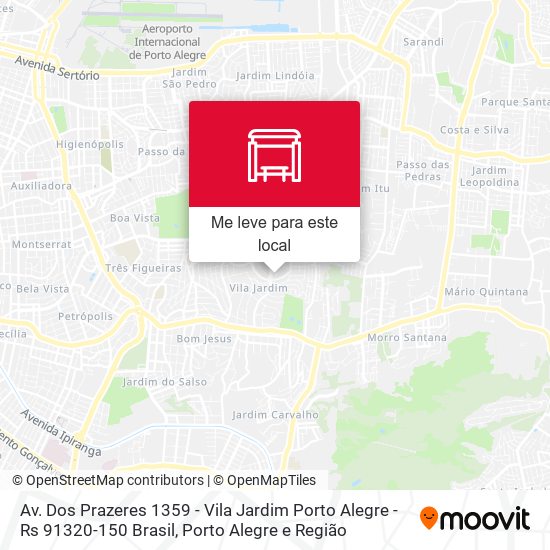 Av. Dos Prazeres 1359 - Vila Jardim Porto Alegre - Rs 91320-150 Brasil mapa
