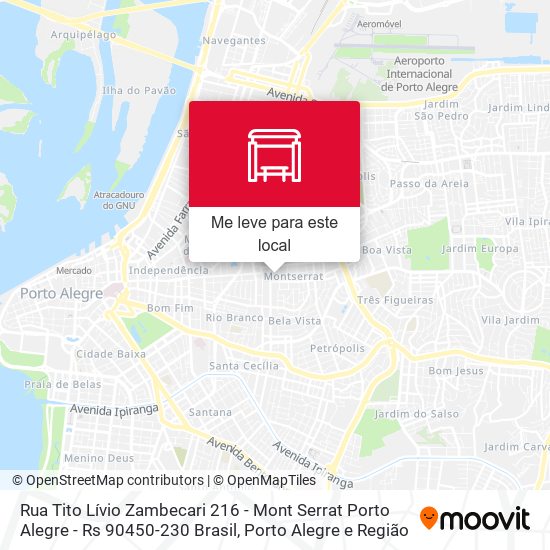 Rua Tito Lívio Zambecari 216 - Mont Serrat Porto Alegre - Rs 90450-230 Brasil mapa