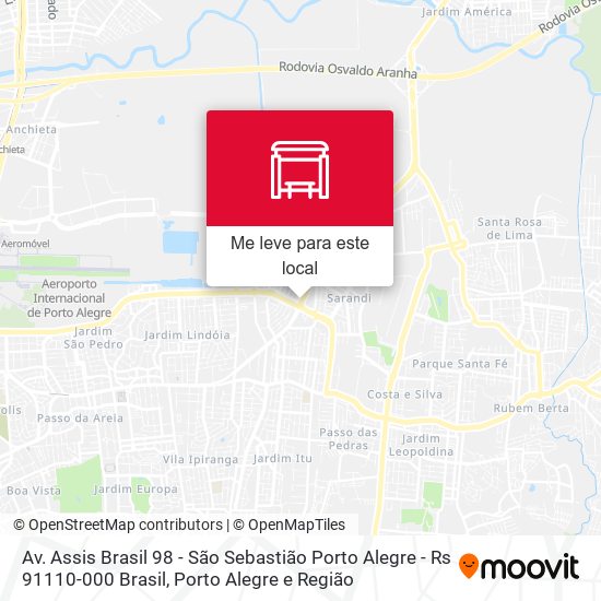 Av. Assis Brasil 98 - São Sebastião Porto Alegre - Rs 91110-000 Brasil mapa