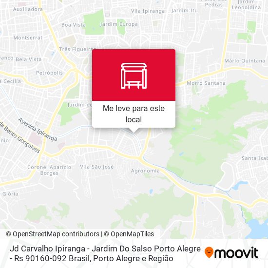 Jd Carvalho Ipiranga - Jardim Do Salso Porto Alegre - Rs 90160-092 Brasil mapa