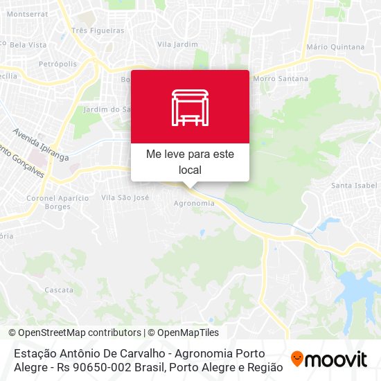 Estação Antônio De Carvalho - Agronomia Porto Alegre - Rs 90650-002 Brasil mapa