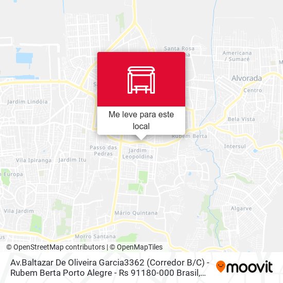 Av.Baltazar De Oliveira Garcia3362 (Corredor B / C) - Rubem Berta Porto Alegre - Rs 91180-000 Brasil mapa