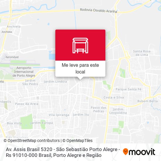 Av. Assis Brasil 5320 - São Sebastião Porto Alegre - Rs 91010-000 Brasil mapa