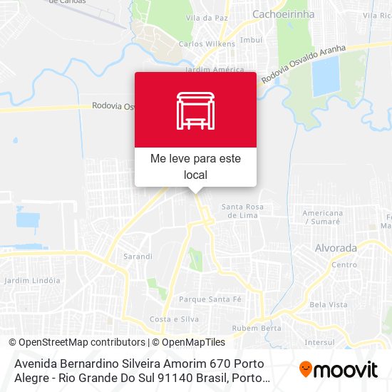 Avenida Bernardino Silveira Amorim 670 Porto Alegre - Rio Grande Do Sul 91140 Brasil mapa